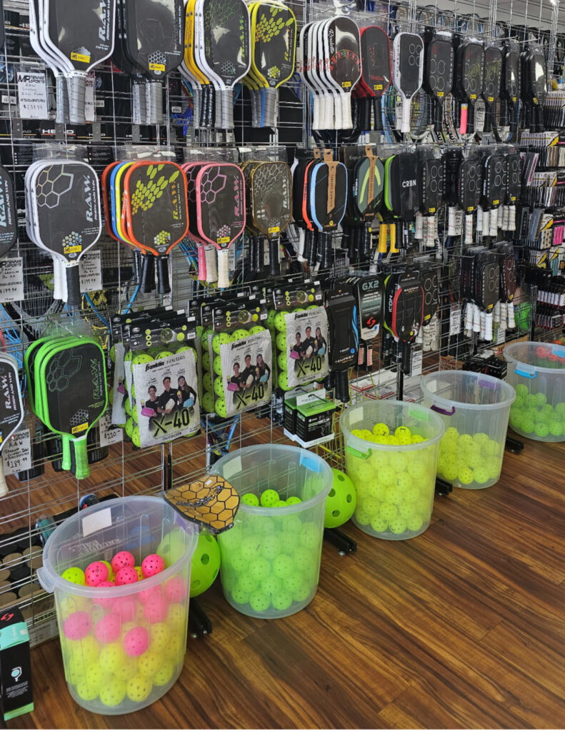 pickleball paddle in-store display