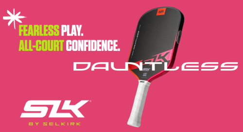 SLK Dauntless pickleball paddle banner ad